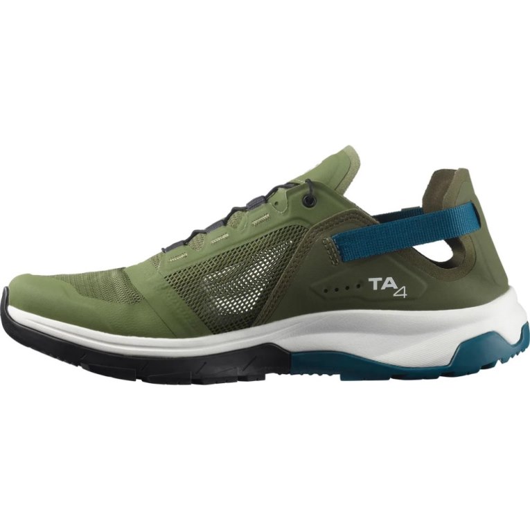 Tenis Senderismo Salomon Tech Amphib 4 Hombre Verde Oliva | MX LGZS370